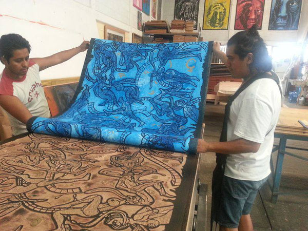 Making of: "La Lengua Castellana", large woodcut by Luis Miguel Valdes