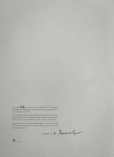Francisco CORZAS, "Nezahualcoyotl - El primer constructor", Porfolio 5 Lithograph (COZ201)