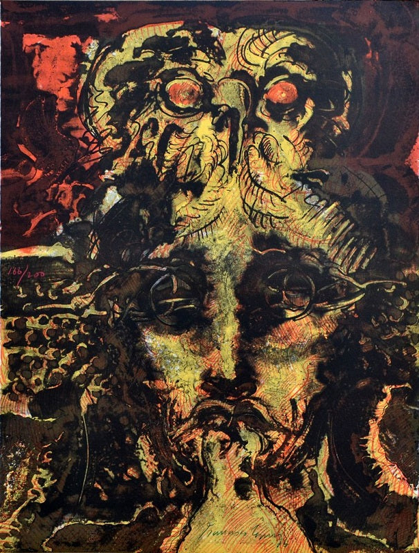 Francisco CORZAS, "Nezahualcoyotl - El primer constructor", Porfolio 5 Lithograph (COZ201)