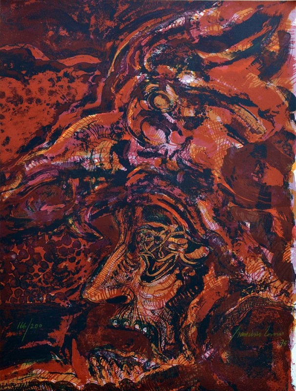 Francisco CORZAS, "Nezahualcoyotl - El primer constructor", Porfolio 5 Lithograph (COZ201)