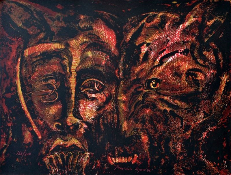 Francisco CORZAS, "Nezahualcoyotl - El primer constructor", Porfolio 5 Lithograph (COZ201)