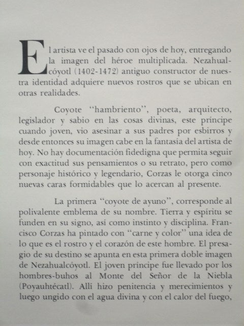 Francisco CORZAS, "Nezahualcoyotl - El primer constructor", Porfolio 5 Lithograph (COZ201)