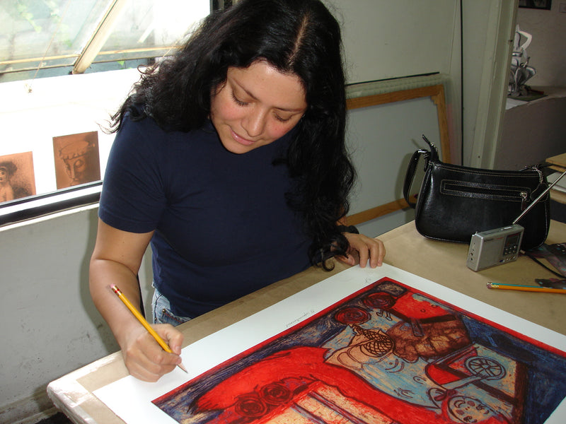 Gabriela ARÉVALO, "Caperucita móvil", Engraving -ARE101