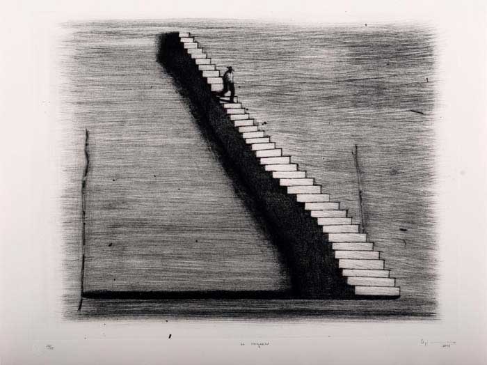 Agustín BEJARANO, "De regreso", Etching (BEJ110)