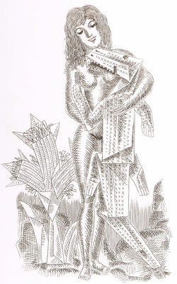 Adigio Benítez, "Mulata y lagarto", Etching (BEN101)