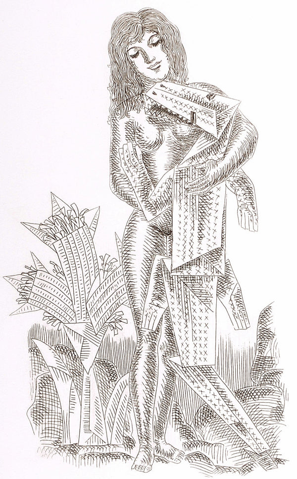 Adigio Benítez, "Mulata y lagarto", Etching (BEN101)