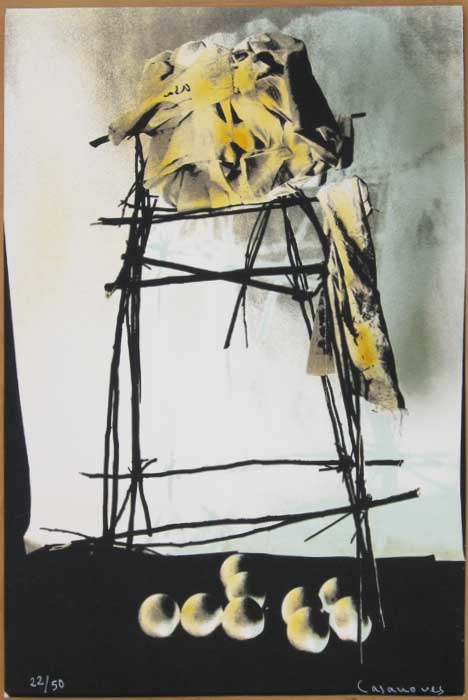Esteve CASANOVES, "The chair", Etching