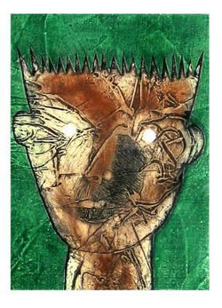 CHOCO (Eduardo Roca), "Poems V. Casaus III", Collagraph