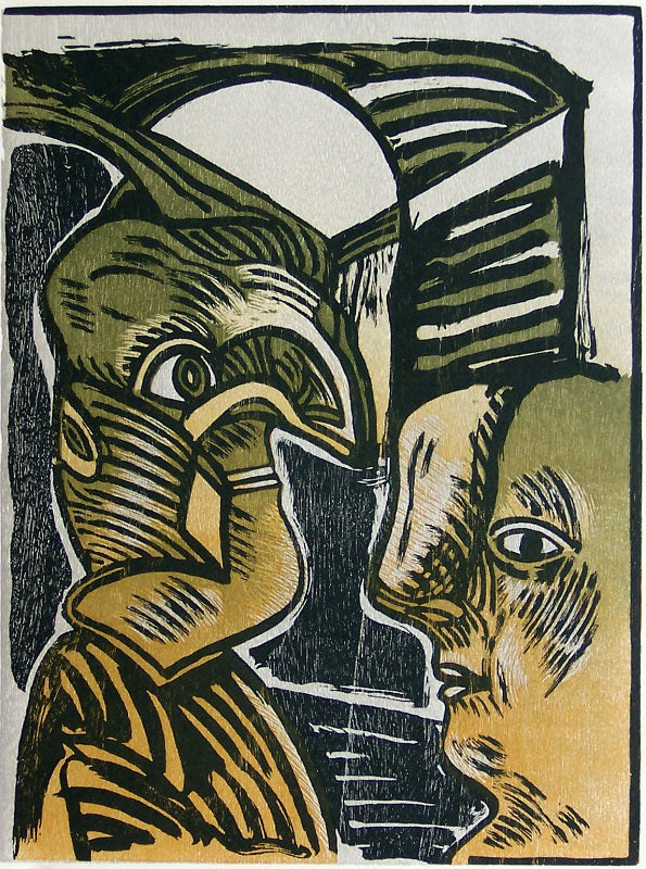 José Luis CUEVAS, "Suite Fantasmas del Centro Histórico III", Woodcut (CUE111)