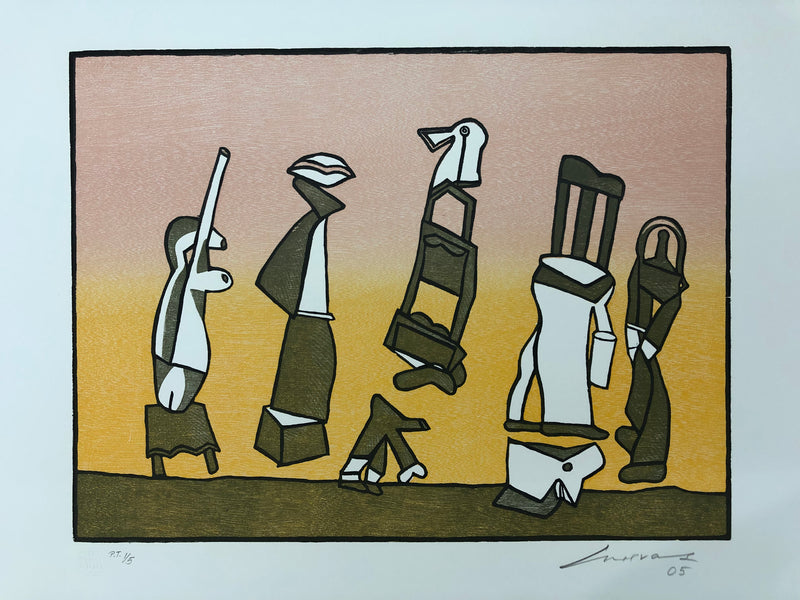 José Luis Cuevas, "Suite sobre la vida" (Set of 8 woodcuts), 2005