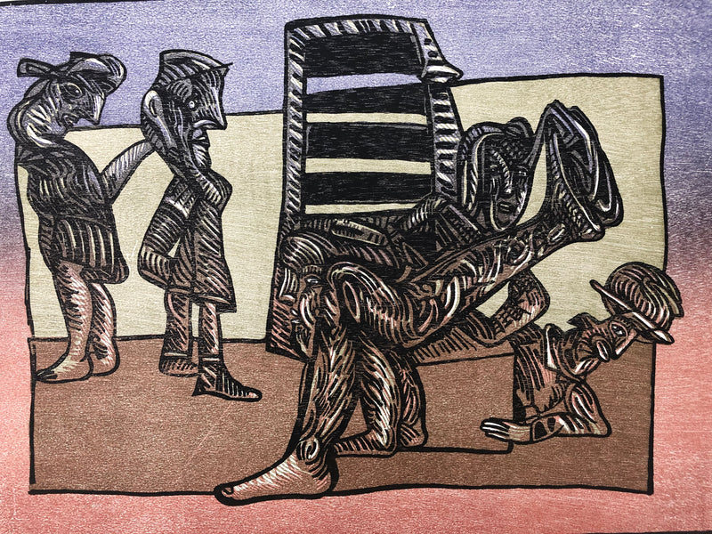 José Luis CUEVAS, "Suite sobre la vida VIII", Woodcut (CUE122)