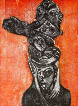 Nelson DOMÍNGUEZ, "Personajes del circo", Etching (DOM103)