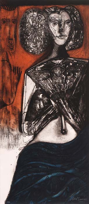 Nelson DOMÍNGUEZ, "La dama de Elche", Etching (DOM105)