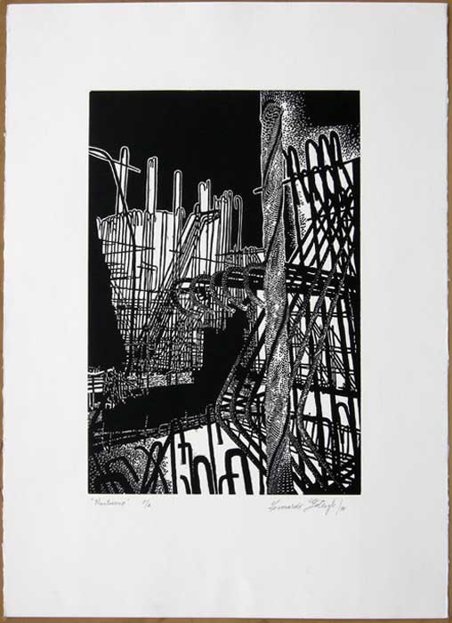Leonardo GOTLEYB, "Night", Woodcut