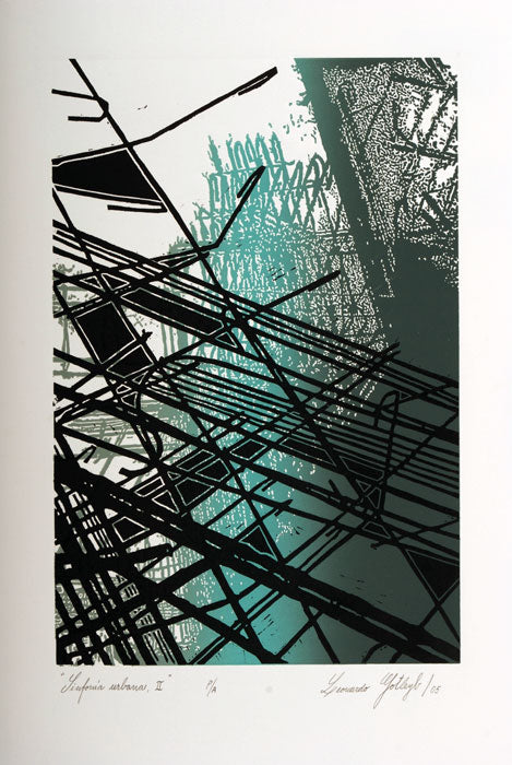 Leonardo GOTLEYB, "Urban symphony II" Woodcut