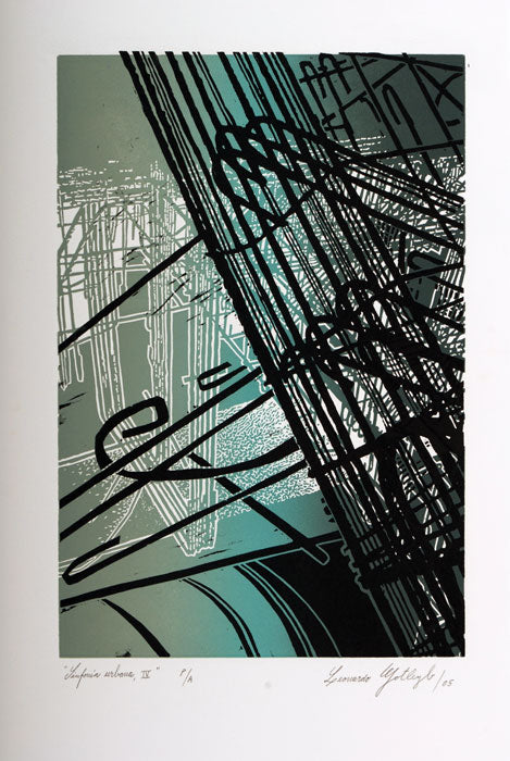 Leonardo GOTLEYB, "Urban symphony IV", Woodcut