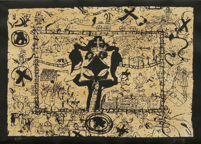 Sergio HERNÁNDEZ, "Sin titulo",  Woodcut (HER155)