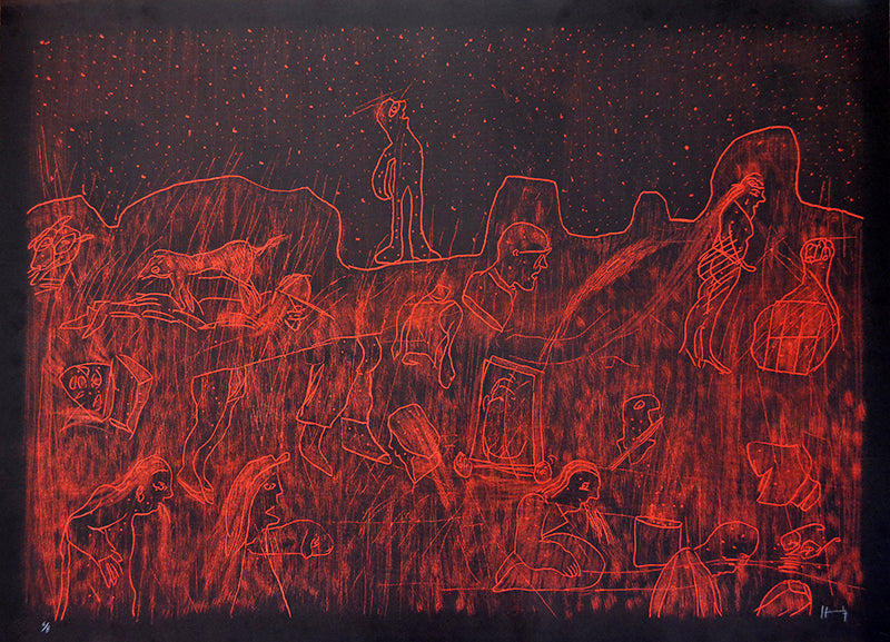 Sergio HERNÁNDEZ, "Sin titulo", Woodcut (HER186)