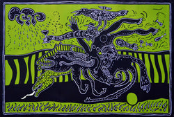 Víctor Hugo NUÑEZ, "Los Enamorados I", Woodcut (HUV101)