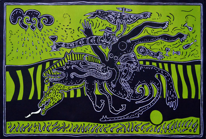 Víctor Hugo NUÑEZ, "Los Enamorados I", Woodcut (HUV101)