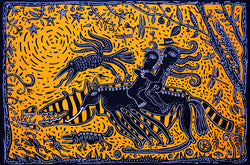 Víctor Hugo NUÑEZ, "Los Enamorados III", Woodcut (HUV103)