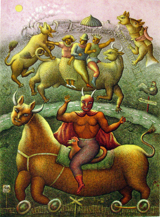 Maximino JAVIER, "El Regreso de Belcebú", Lithograph (JAV302)