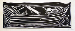 KCHO (Alexis Leiva Machado), "Autorretrato", Woodcut (KCH111)