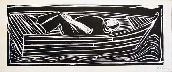 KCHO (Alexis Leiva Machado), "Autorretrato", Woodcut (KCH111)