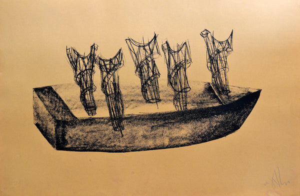 KCHO (Alexis Leiva Machado), "Bote con torres", Silkscreen (KCH118)