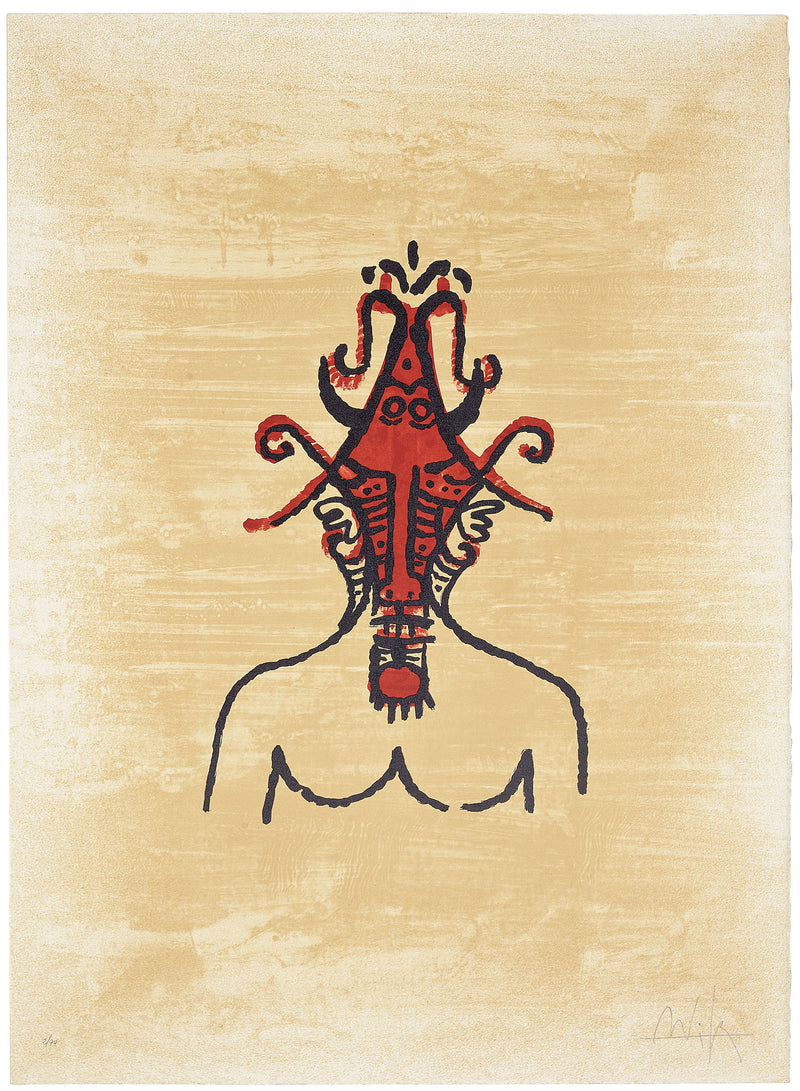 Wifredo Lam, "El último viaje del buque fantasma" 8, 1976 (N.358)