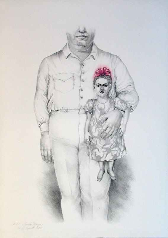 Lucia Maya, “El elefante y la paloma”, Lithograph & Watercolor (MAY302)