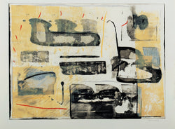 Rigoberto MENA, "Lyrical abstraction", sugarlift and oil pastel (MER103)