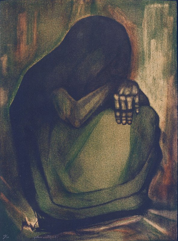 Gustavo MONTOYA, "Silencio Pétreo", Lithograph (MOG302)