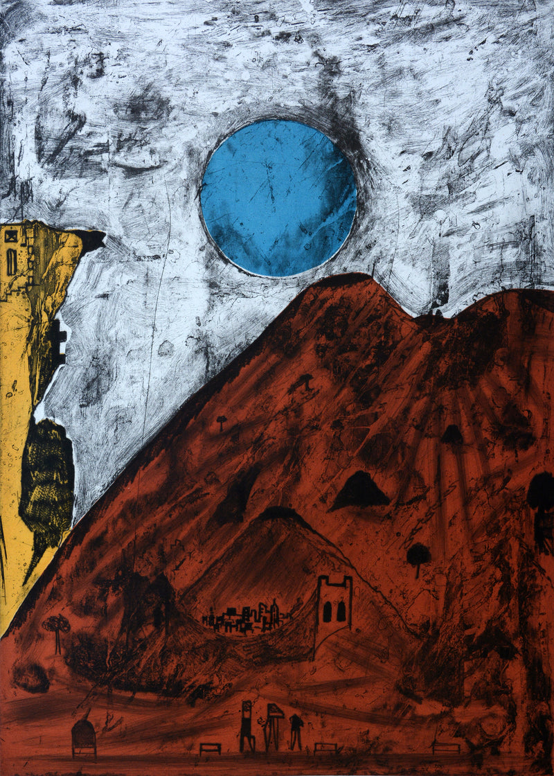Bernardo NAVARRO TOMAS, "Luna de Tepoztlan", Etching and aquatint (NAA101)