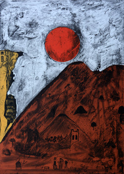 Bernardo NAVARRO TOMAS, "Luna de Tepoztlan", Etching and aquatint (NAA102)