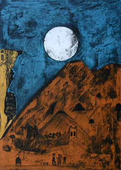 Bernardo NAVARRO TOMAS, "Luna de Tepoztlan", Etching and aquatint (NAA103)