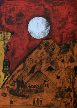 Bernardo NAVARRO TOMAS, "Luna de Tepoztlan", Etching and aquatint (NAA104)