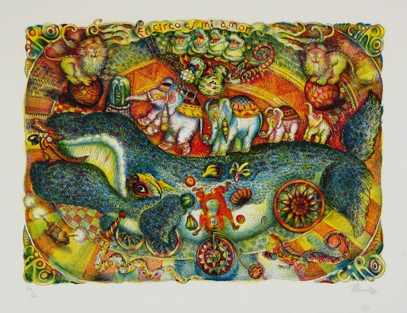 Leonid NEPOMNIACHI, #302, "El circo es mi amor", Lithograph