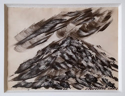 David Alfaro SIQUEIROS, "Volcán con nubes", Ink on paper (SIQ202)