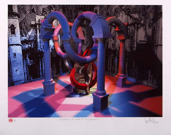 Luis Miguel VALDÉS,  "Un Dólmen en la ciudad de las columnas", Digital Print (VAL146)