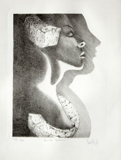 Luis Miguel VALDÉS, "Llamada nocturna", Lithography (VAL166)