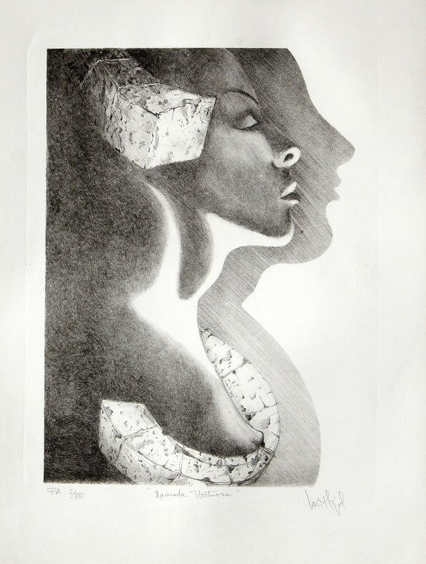Luis Miguel VALDÉS, "Llamada nocturna", Lithography (VAL166)