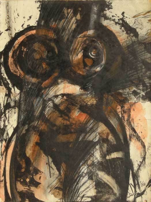 Luis Miguel VALDÉS, "Homaje a Servando VIII", Drawing & Lithograph (VAL212)