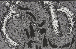 Luis Miguel VALDÉS, "Y vino una mujer de Monterrey", Woodcut (VAL225)