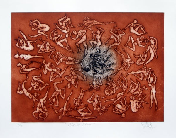 Luis Miguel VALDÉS,  "Círculo Vicioso", Etching -VAL275