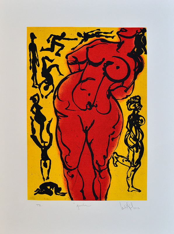 Luis Miguel VALDÉS,  "Gorda", Etching (VAL291)