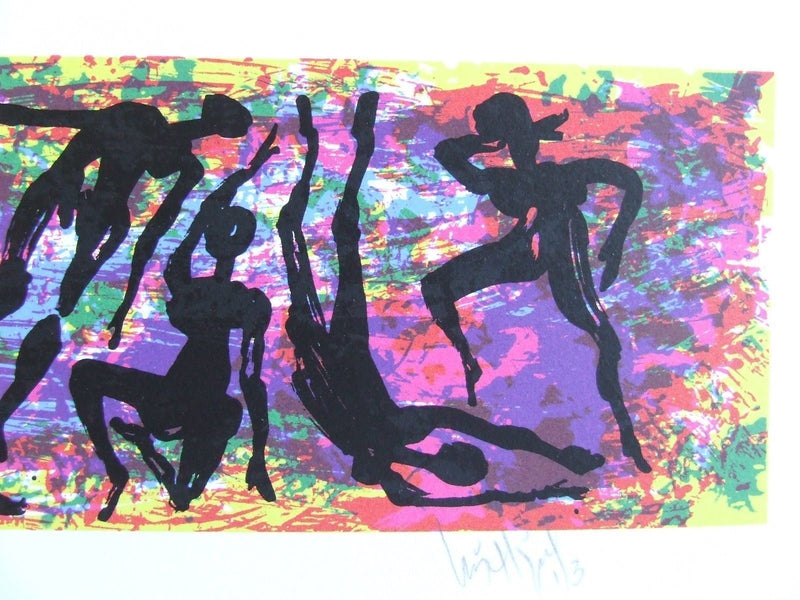 Luis Miguel VALDÉS,  "De fiesta en fiesta van ellas", Silkscreen (VAL311)