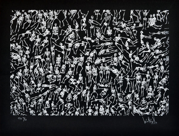 Luis Miguel VALDÉS, "Calacas", Silkscreen  (VAL313)
