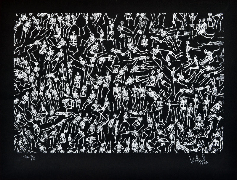 Luis Miguel VALDÉS, "Calacas", Silkscreen  (VAL313)
