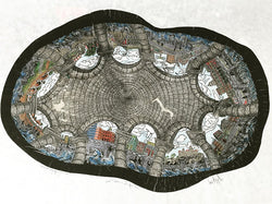 Luis Miguel VALDÉS, "La Habana infinita I", Woodcut (VAL376)